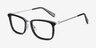 Wayback Black AcetateEyeglass Frames from EyeBuyDirect, Angle View