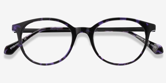 Martini Purple Tortoise AcetateEyeglass Frames from EyeBuyDirect, Closed View
