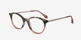 Martini Écailles Acetate-metal Montures de lunettes de vue d'EyeBuyDirect, Vue d'Angle