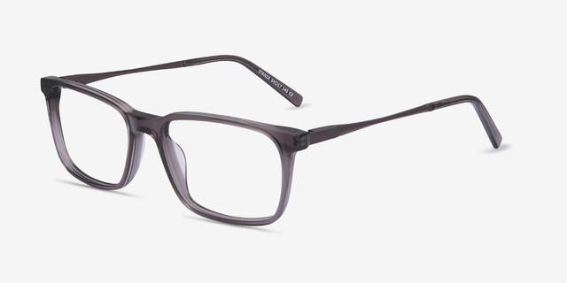 Stanza Gray Acetate-metalEyeglass Frames from EyeBuyDirect, Angle View