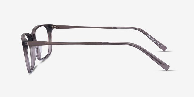 Stanza Gray Acetate-metalEyeglass Frames from EyeBuyDirect, Side View
