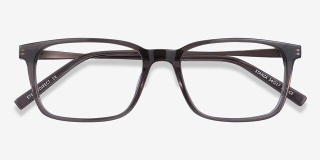 Stanza Gray Acetate-metalEyeglass Frames from EyeBuyDirect, Closed View