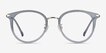 Hollie Blue Plastic, MetalEyeglass Frames from EyeBuyDirect, Front View