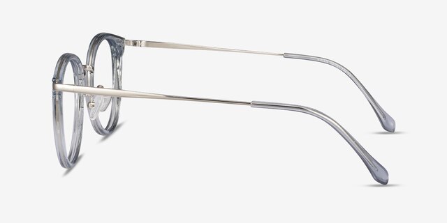 Hollie Bleu Plastic-metalMontures de lunettes de vue d'EyeBuyDirect, Vue de Côté