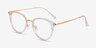 Hollie Transparent Plastic-metalMontures de lunettes de vue d'EyeBuyDirect, Vue d'Angle