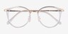 Hollie Transparent Plastic-metalMontures de lunettes de vue d'EyeBuyDirect, Vue Rapprochée