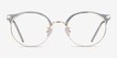Moon River Clear Blue Plastic, MetalEyeglass Frames from EyeBuyDirect, Front View