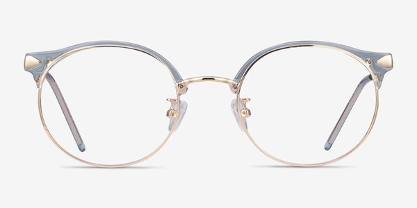 Moon River Clear Blue Plastic-metal Eyeglass Frames