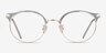 Moon River Clear Blue Plastic-metalMontures de lunettes de vue d'EyeBuyDirect, Vue de Face