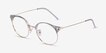 Moon River Clear Blue Plastic, MetalEyeglass Frames from EyeBuyDirect, Angle View
