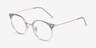 Moon River Clear Blue Plastic-metalMontures de lunettes de vue d'EyeBuyDirect, Vue d'Angle