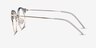 Moon River Clear Blue Plastic-metalMontures de lunettes de vue d'EyeBuyDirect, Vue de Côté