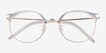 Moon River Clear Blue Plastic, MetalEyeglass Frames from EyeBuyDirect, Closed View