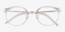 Moon River Clear Blue Plastic-metalMontures de lunettes de vue d'EyeBuyDirect, Vue Rapprochée