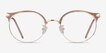 Moon River Clear Pink Plastic, MetalEyeglass Frames from EyeBuyDirect, Front View
