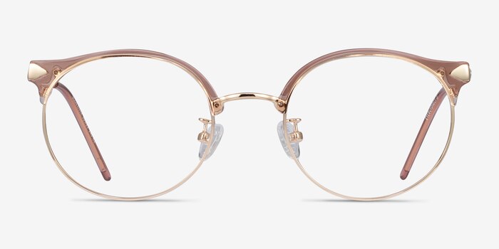 Moon River Clear Pink Plastic-metal Montures de lunettes de vue d'EyeBuyDirect