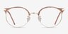 Moon River Clear Pink Plastic-metalEyeglass Frames from EyeBuyDirect, Front View