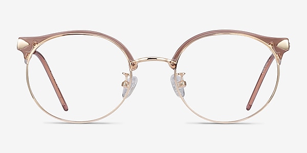 Moon River Clear Pink Plastic-metal Eyeglass Frames