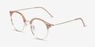 Moon River Clear Pink Plastic, MetalEyeglass Frames from EyeBuyDirect, Angle View