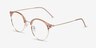 Moon River Clear Pink Plastic-metalEyeglass Frames from EyeBuyDirect, Angle View