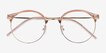 Moon River Clear Pink Plastic, MetalEyeglass Frames from EyeBuyDirect, Closed View