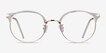 Moon River Clear Plastic, MetalEyeglass Frames from EyeBuyDirect, Front View
