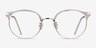 Moon River Clear Plastic-metalEyeglass Frames from EyeBuyDirect, Front View
