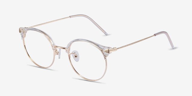 Moon River Clear Plastic-metalEyeglass Frames from EyeBuyDirect, Angle View
