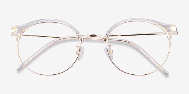 Moon River Clear Plastic-metalEyeglass Frames from EyeBuyDirect, Closed View
