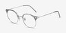 Moon River Clear Green Plastic-metalMontures de lunettes de vue d'EyeBuyDirect, Vue d'Angle