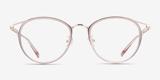 Dazzle Rose Acetate-metalMontures de lunettes de vue d'EyeBuyDirect, Vue de Face