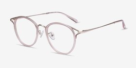 Dazzle Rose Acetate-metal Montures de lunettes de vue d'EyeBuyDirect, Vue d'Angle