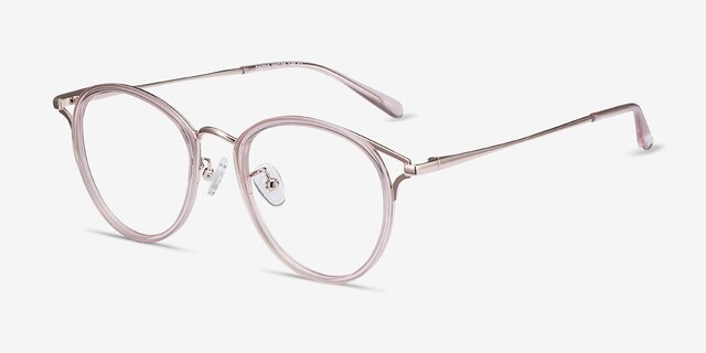Dazzle Rose Acetate-metalMontures de lunettes de vue d'EyeBuyDirect, Vue d'Angle