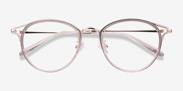 Dazzle Rose Acetate-metalMontures de lunettes de vue d'EyeBuyDirect, Vue Rapprochée