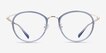 Dazzle Blue Acetate, MetalEyeglass Frames from EyeBuyDirect, Front View