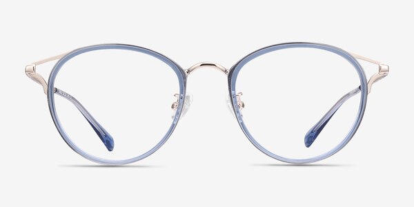 Dazzle Blue Acetate-metal Eyeglass Frames