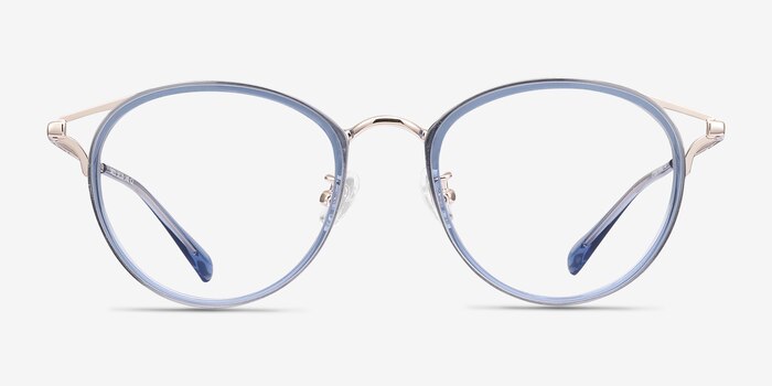 Dazzle Blue Acetate-metal Eyeglass Frames from EyeBuyDirect