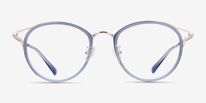 Dazzle Bleu Acetate-metal Montures de lunettes de vue d'EyeBuyDirect