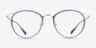 Dazzle Blue Acetate-metalEyeglass Frames from EyeBuyDirect, Front View
