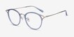 Dazzle Blue Acetate, MetalEyeglass Frames from EyeBuyDirect, Angle View