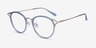 Dazzle Blue Acetate-metalEyeglass Frames from EyeBuyDirect, Angle View