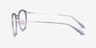 Dazzle Blue Acetate-metalEyeglass Frames from EyeBuyDirect, Side View