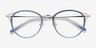 Dazzle Blue Acetate-metalEyeglass Frames from EyeBuyDirect, Closed View
