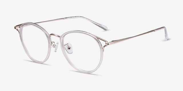 Dazzle Clear Acetate-metalEyeglass Frames from EyeBuyDirect, Angle View