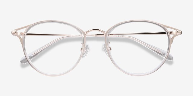 Dazzle Clear Acetate-metalEyeglass Frames from EyeBuyDirect, Closed View