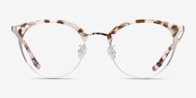 Bouquet Floral Silver Acetate-metalEyeglass Frames from EyeBuyDirect, Front View