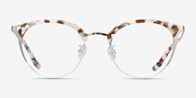 Bouquet Floral Silver Acetate-metal Eyeglass Frames