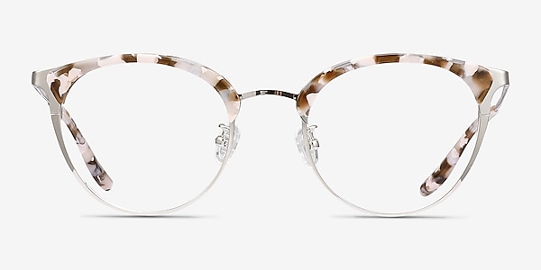 Bouquet Floral Silver Acetate-metal Eyeglass Frames