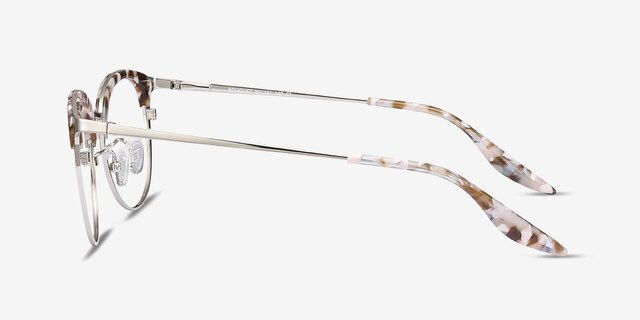 Bouquet Floral Silver Acetate-metalEyeglass Frames from EyeBuyDirect, Side View