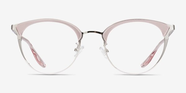 Bouquet Pink Silver Acetate-metal Eyeglass Frames